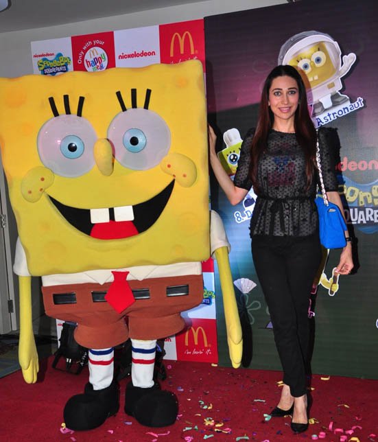 Karisma Kapoor with SpongeBob Happy Meal